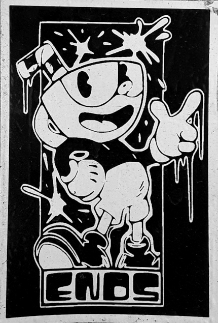 smiling cartoon figure with caption: 
ENOS