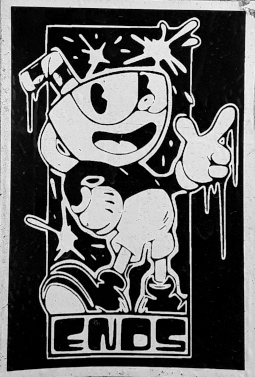 smiling cartoon figure with caption: 
ENOS