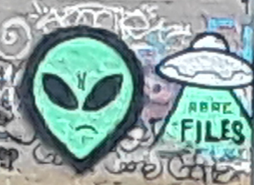 Sacramento City College-alien graffiti